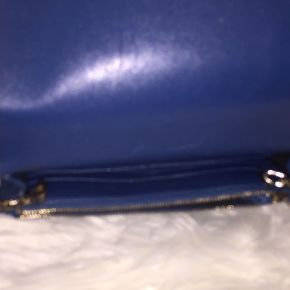 Balenciaga Blue Crocodile Embossed Leather Wallet on Chain Bag - Picture 10 of 11